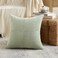 Fancy Homi 2 Packs Sage Green Decorative Throw Pillow Covers 20x20 Inch for Living Room Couch Bed Sofa Farmhouse Boho Home Decor Soft Corss Corduroy Patchwork Accent Square Cushion Case 50x50 cm