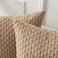 K KEVIN TEXTILE Kevin Textile Throw Pillow Covers Soft Corduroy Decorative Set of 2 Boho Striped Pillow Covers Pillowcases Farmhouse Home Decor for Couch Bed Sofa Living Room 18x18 Inch Tan