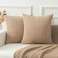 K KEVIN TEXTILE Kevin Textile Throw Pillow Covers Soft Corduroy Decorative Set of 2 Boho Striped Pillow Covers Pillowcases Farmhouse Home Decor for Couch Bed Sofa Living Room 18x18 Inch Tan