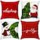 Brightown Red Christmas Pillow Covers 18x18 Set of 4 Christmas Decorations Winter Holiday Decor Throw Cushion Case for Home Couch