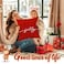 Brightown Red Christmas Pillow Covers 18x18 Set of 4 Christmas Decorations Winter Holiday Decor Throw Cushion Case for Home Couch