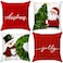Brightown Red Christmas Pillow Covers 18x18 Set of 4 Christmas Decorations Winter Holiday Decor Throw Cushion Case for Home Couch