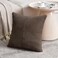 Fancy Homi 2 Packs Dark Brown Decorative Throw Pillow Covers 20x20 Inch for Living Room Couch Bed Sofa Rustic Farmhouse Boho Home Decor Soft Corss Corduroy Patchwork Accent Cushion Case 50x50 cm