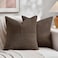 Fancy Homi 2 Packs Dark Brown Decorative Throw Pillow Covers 20x20 Inch for Living Room Couch Bed Sofa Rustic Farmhouse Boho Home Decor Soft Corss Corduroy Patchwork Accent Cushion Case 50x50 cm