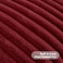 FUTEI Pack of 2 Fluffy Faux Fur Throw Pillow Covers 18x18 Inch Elegant Striped Textured Decorative Cushion Cases Modern Accent Pillow for Couch Bed Living Room Burgundy