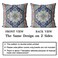 Snycler Boho Throw Pillow Covers 18x18 inch Set of 2 Boho Rug Carpet Double Sided Pattern Cotton Soft Pillow Case Cushion Cover Pillowcase for Couch Sofa Bed Decorative Blue