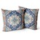 Snycler Boho Throw Pillow Covers 18x18 inch Set of 2 Boho Rug Carpet Double Sided Pattern Cotton Soft Pillow Case Cushion Cover Pillowcase for Couch Sofa Bed Decorative Blue