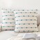 YEENAASY Boho Throw Pillow Covers 18x18 Set of 2 Modern Farmhouse Decorative Cushion Case Tufted Linen Square Pillows Cover Neutral Pillow Cases Accent Pillowcase for SofaCouchBedBeige and Blue