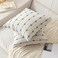 YEENAASY Boho Throw Pillow Covers 18x18 Set of 2 Modern Farmhouse Decorative Cushion Case Tufted Linen Square Pillows Cover Neutral Pillow Cases Accent Pillowcase for SofaCouchBedBeige and Blue