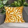 Alysheer Farmhouse Floral Leaves Embroidered Decorative Throw Pillow Cover 18x18 inches Boho Tufted Flowers Embroidery Pattern Chic Cotton Cushion Case for Couch Bed Sofa Living RoomMustard Yellow