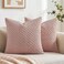 Fancy Homi 2 Packs Blush Pink Decorative Throw Pillow Covers 18x18 Inch for Couch Bed Sofa Modern Farmhouse Boho Home Decor Soft Cute Plush Corduroy Cushion Case 45x45 cm