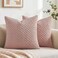 Fancy Homi 2 Packs Blush Pink Decorative Throw Pillow Covers 18x18 Inch for Couch Bed Sofa Modern Farmhouse Boho Home Decor Soft Cute Plush Corduroy Cushion Case 45x45 cm