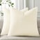 Pallene Faux Fur Plush Throw Pillow Covers 18x18 Set of 2 Soft Fluffy Couch Pillow Covers for Living Room Cream White