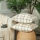 Stellhome Pack of 2 Linen Buffalo Check Decorative Fall Throw Pillow Covers Autumn Farmhouse Plaid Cushion Covers Rustic Retro Decor for Couch Sofa Living Room 20x20 Inch Beige
