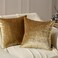Phantoscope Pack of 2 Sparkling Velvet Decorative Solid Throw Decorative Pillow Cover Soft Gold Glitter Square Cushion Cover Pillowcase for Couch Bed and Chair Gold 18 x 18 inches 45 x 45 cm