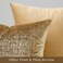 Phantoscope Pack of 2 Sparkling Velvet Decorative Solid Throw Decorative Pillow Cover Soft Gold Glitter Square Cushion Cover Pillowcase for Couch Bed and Chair Gold 18 x 18 inches 45 x 45 cm