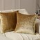 Phantoscope Pack of 2 Sparkling Velvet Decorative Solid Throw Decorative Pillow Cover Soft Gold Glitter Square Cushion Cover Pillowcase for Couch Bed and Chair Gold 18 x 18 inches 45 x 45 cm