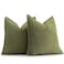ZWJD Olive Green Pillow Covers 18x18 Set of 2 Chenille Throw Pillow Covers with Elegant Design Soft and Luxurious Decorative Throw Pillows for Couch Bed and Home Decor