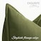 ZWJD Olive Green Pillow Covers 18x18 Set of 2 Chenille Throw Pillow Covers with Elegant Design Soft and Luxurious Decorative Throw Pillows for Couch Bed and Home Decor