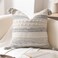 BlissBlush Gray Boho Decorative Throw Pillow Cover 20x20 Square Farmhouse Accent Cushion for Couch Sofa Livingroom Bedroom Pillowcase Modern Home Dcor Pack of 1
