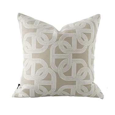 Croker Horse 18x18 Inches Throw Pillow Cushion Cover Pig Nose Pattern Chenille Jacquard Embroidery Luxury Modern Style Couch Sofa Pillow for Living Room Bedroom