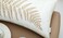 Rudransha Botanical Fern Leaf Embroidery Lumbar Pillow Cover 14x24 Ivory Cotton