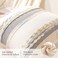 WANLIRD Boho Throw Pillow Covers 18x18 Set of 2 Farmhouse Decorative Cushion Case Striped Square Pillows Cover Chenille Pillow Cases Accent Neutral Pillowcase for Sofa Couch BedOrangeGray