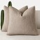 Foindtower Pack of 2 Textured Boucle Throw Pillow Covers Neutral Accent Solid Decorative Pillow Cases Cozy Woven Couch Cushion Case for Sofa Bedroom Living Room Home Decor 20x20 Inch Light Khaki Tan