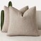 Foindtower Pack of 2 Textured Boucle Throw Pillow Covers Neutral Accent Solid Decorative Pillow Cases Cozy Woven Couch Cushion Case for Sofa Bedroom Living Room Home Decor 20x20 Inch Light Khaki Tan