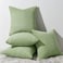 Topfinel Decorative Sage Green Throw Pillow Covers Cushion Cases Set of 4 Soft Velvet Modern DoubleSided Designs Match for Home Decor Pillow Inserts Not Included 18x18 inch