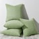 Topfinel Decorative Sage Green Throw Pillow Covers Cushion Cases Set of 4 Soft Velvet Modern DoubleSided Designs Match for Home Decor Pillow Inserts Not Included 18x18 inch