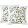Teyeuf Embroidered Pillow Covers 18x18 Floral Embroidery Throw Pillows for Couch Sofa Bedroom Decorative Cushion Covers Set