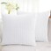 Simmore Decorative Throw Pillow Covers 18x18 Set of 2 Soft Natural Plush Flannel DoubleSided Fluffy Couch Pillow Covers for Sofa Living Room White