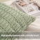 Aegero Pack of 2 Corduroy Decorative Throw Pillow Covers 18x18 InchSoft Boho Striped Pillow Covers Modern Farmhouse Home Decor for Sofa Living Room Couch BedSage Green