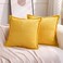 Puncuntex Corduroy Yellow Throw Pillow Covers 1818 Inches Set of 2 Boho DecorativeSuper Soft Cozy Striped Cushion Covers for CouchSofaFarmhouseLiving Room4545CM