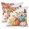 AACORS Fall Pillow Covers 18x18 Set of 2Pumpkins Maple Leaves Decorations Floral Farmhouse Autumn Throw Pillow Case Decor for Home Sofa Couch AA558182