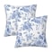 Tebjh Chinoiserie Blue and White Pillow Covers 18x18 Set of 2 Flower Floral Throw Pillow Covers Outdoor Decorative Pillow Case for Couch Bed Sofa Cushion Home Decor