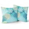 Sweetshow Ocean Coral Pillow Covers 18x18 Inch Nautical Coastal Throw Pillows Set of 2 Beach Seashell Starfish Pillow Case Soft Cotton Square Cushion Covers for Home Couch Sofa Patio Bedroom Green