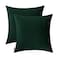 Jeneoo Set of 2 Comfy Accent Soft Velvet Throw Pillow Covers for Sofa Couch Invisible Zipper Decorative Solid Square Cushion Cases for Livingroom Car 18 x 18 Inches Army Green