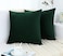 Jeneoo Set of 2 Comfy Accent Soft Velvet Throw Pillow Covers for Sofa Couch Invisible Zipper Decorative Solid Square Cushion Cases for Livingroom Car 18 x 18 Inches Army Green