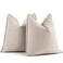 ZWJD Beige Pillow Covers 22x22 Set of 2 Chenille Throw Pillow Covers with Elegant Design Soft and Luxurious Decorative Throw Pillows for Couch Bed and Home Decor