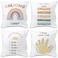Nvotell Calming Corner Decorative Pillow Covers Set of 4 Boho Throw Pillow Covers 18x18 Rainbow Calm Down Corner Supplies Classroom Must Haves Cozy Reading Corner Pillowcase
