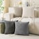 Cozoomy Set of 4 Grey White Taupe Decorative Throw Pillow Covers 18x18 Inch Corduroy Pillow Covers for Bed Couch Sofa Living Room Soft Square Cushion Cases