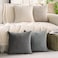 Cozoomy Set of 4 Grey White Taupe Decorative Throw Pillow Covers 18x18 Inch Corduroy Pillow Covers for Bed Couch Sofa Living Room Soft Square Cushion Cases