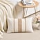 Fancy Homi Set of 2 Boho Neutral Lumbar Decorative Throw Pillow Cover 12x20 Inch for Couch Bed Sofa Chair Modern Organic Farmhouse Home Decor Soft Cotton Cute Accent Tan Rectangle Cushion Case