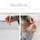 BlissBlush 18X18 Throw Pillow Cover Cream Neutral Square Decorative Cushion Cover with Gray Pattern Boho Accent Pillowcase with Tufted Details and Tassels for Couch Sofa Living Room Cover Only