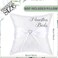 Mixweer 2pcs Wedding Embroidered Kneeling Pillows Nuestra Boda 18 x 18 Inch Embroidered Prayer Pillow Satin and Lace Kneeling WhiteSilver Cojines para Boda Decoracion 18Without Pillow
