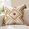 LOOPUINHOM Boho Pillow Covers 18X18 Inch Boho Tufted Throw Pillow Covers Decorative Tassels Cushion Cover Farmhouse Pillow Case for Couch Sofa Bed Living Room Bedroom Rust