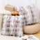 MADIZZ Pack of 2 Thick Plush Faux Wool Throw Pillow Covers Soft Boho Throw Pillows Luxurious Cushion Covers for Couch Sofa Bedroom Living Room Home Decor 18x18 Inch White Taupe