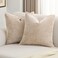 FUTEI Oatmeal Chenille Throw Pillow Covers 18x18 Inch Set of 2Soft Cozy Bound Edge Design Cushion CaseHome Decor for Couch Bed Living Room